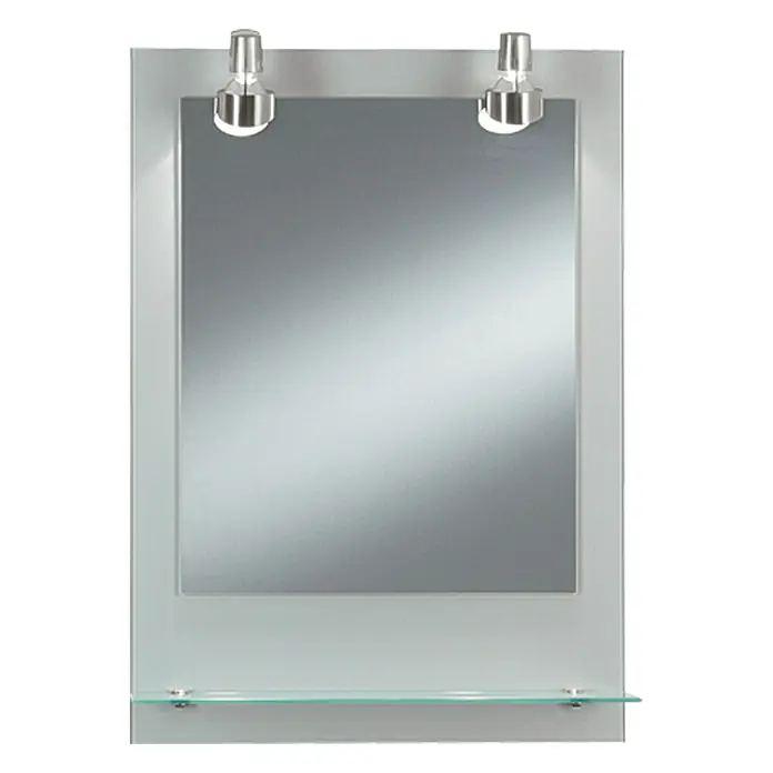 Kristall-Form Lichtspiegel Pascal - 50 x 70 cm, Glasablage