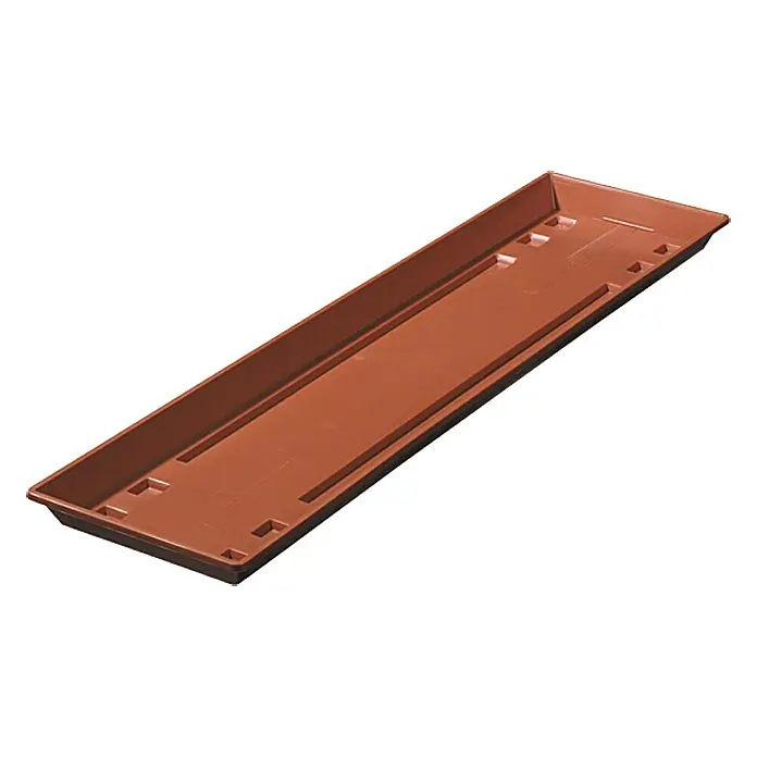 Geli Standard Podložak za žardinjeru za cvijeće - Duljina: 60 cm, Terakota - Pogled sprijeda