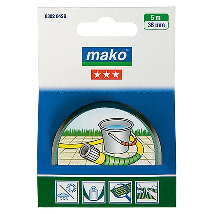 Mako Super-Kraftband - Grün, 5 m x 38 mm - Vorderansicht