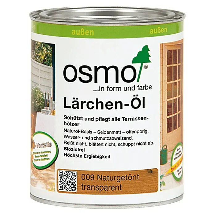 Osmo Lärchen-Öl 009 - 750 ml, Naturgetönt, Transparent - Vorderansicht