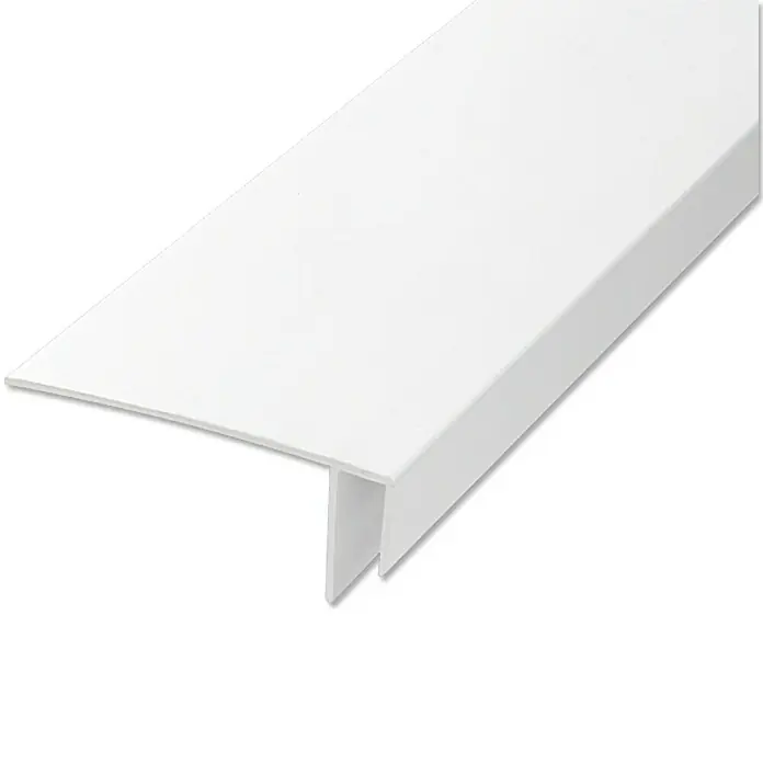 BaukulitVox Basic-Line F-profiel - Wit, 3.000 x 75 x 20 mm - Vooraanzicht