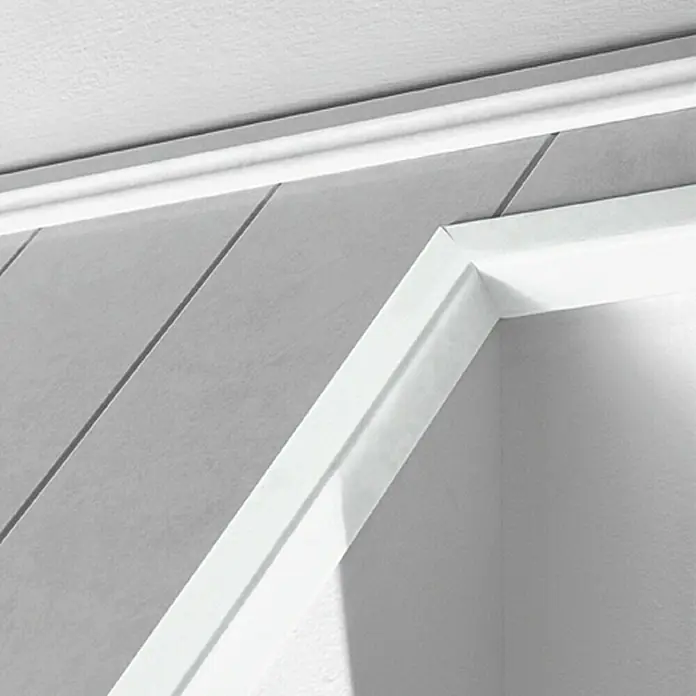 LOGOCLIC Rubna lajsna Uni bijela - 2,6 m x 28 mm x 28 mm - Živopisni prikaz
