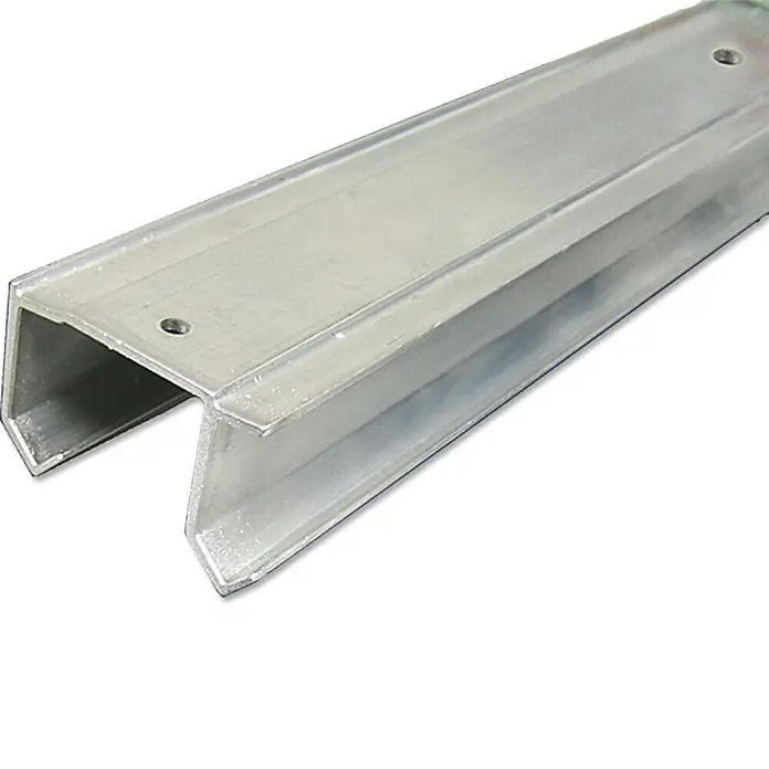 HBS Betz Carril de guía - 200 cm, Capacidad de carga: 38 kg, Ámbito de uso: Puertas de armarios correderas - Vista de perfil izquierdo