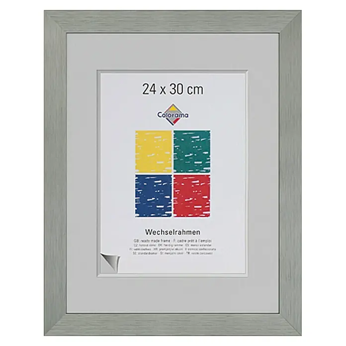 Colorama Bilderrahmen Star - Grau, 24 x 30 cm, Aluminium, Matt - Vorderansicht