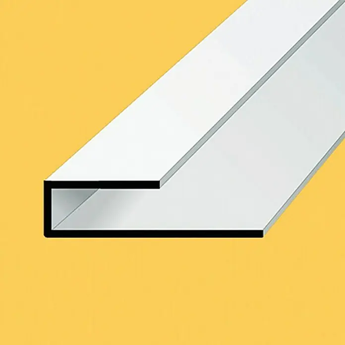 BaukulitVox Basic-Line Završna letvica - Bijele boje, 3.000 x 30 x 10 mm - Pogled s lijeve strane