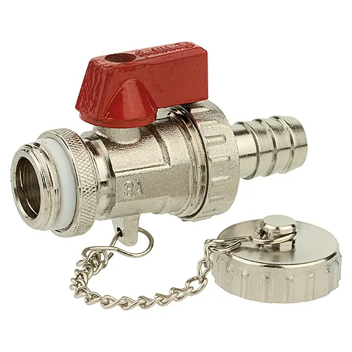 KFE-Hahn - ¾″, Vernickelt - Vorderansicht