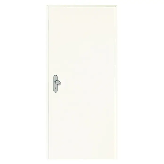 GetaDoor Laminit Wohnungseingangstür GL 223 - Klimaklasse III, 860 x 1.985 mm, DIN Anschlag: Rechts, Weiß seidenmatt - Vorderansicht