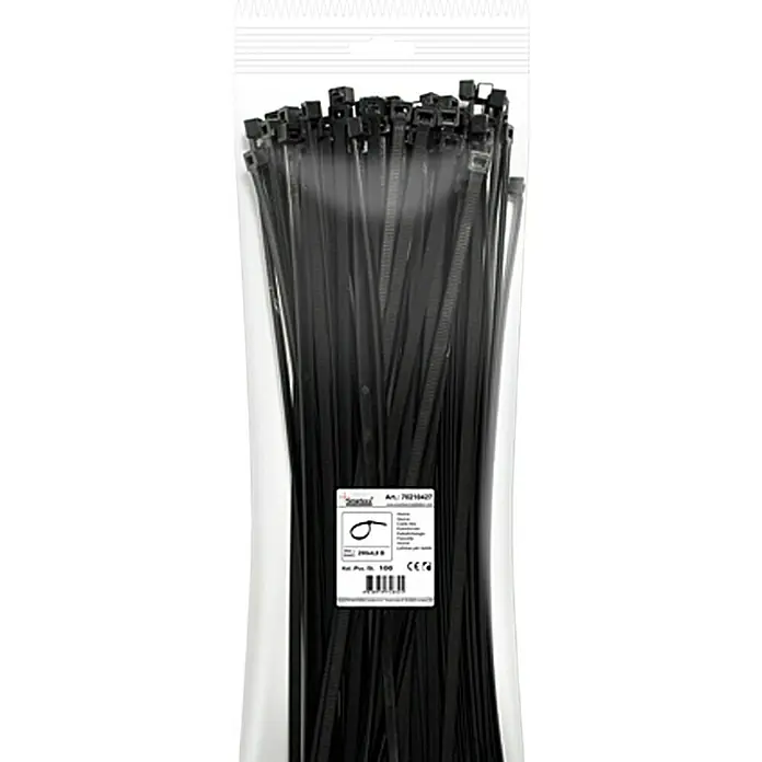 Kabelbinder - Schwarz, 290 x 4,8 mm, 100 Stk.
