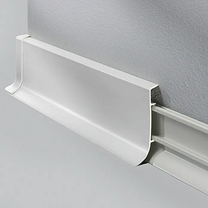 LOGOCLIC Kutna lajsna s nosačem KSL - Svijetlosive boje, 2,5 m x 18,5 mm x 60 mm - Detaljan prikaz