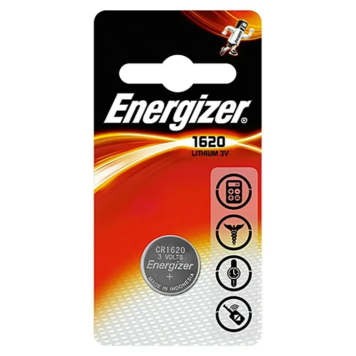 Energizer Plosnata baterija - CR1620, Litij, 3 V, 1 Kom. - Pogled sprijeda