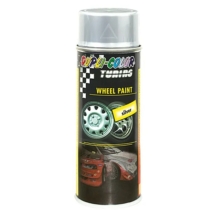 Dupli-Color Tuning Felgenlack - Silber, Seidenglänzend, 400 ml - Vorderansicht