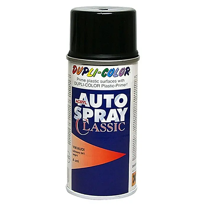 Dupli-Color Acryl-Autospray Classic - Audi/VW, Schwarz, 150 ml - Vorderansicht