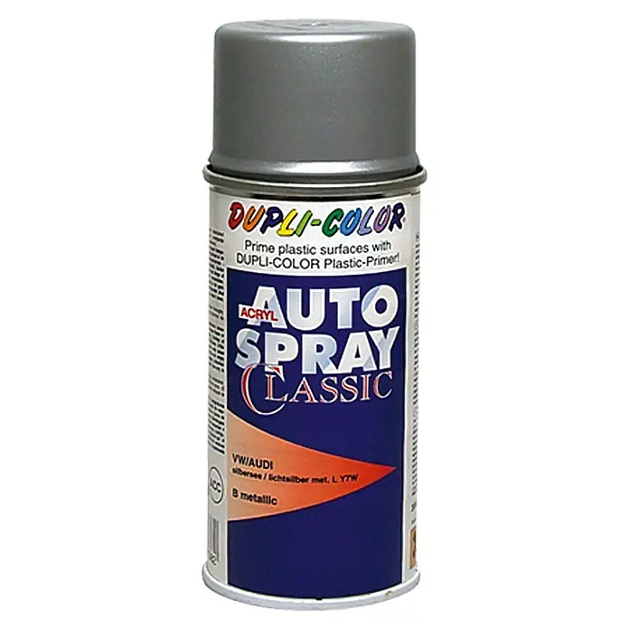 Dupli-Color Acryl-Autospray Classic - Audi/VW, Silbersee/Lichtsilber Metallic, 150 ml - Vorderansicht