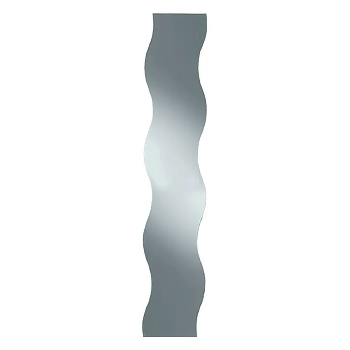 Kristall-Form Zidno ogledalo Wave - 29 x 150 cm, Savijeni oblik - Pogled sprijeda