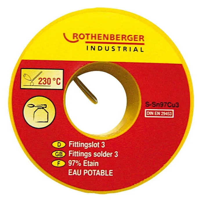 Rothenberger Industrial Žica za lemljenje 3 Sn97Cu3 - Promjer: 3 mm, 250 g - Pogled sprijeda