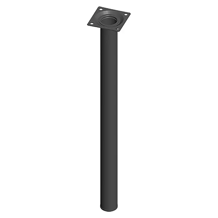 Element System Postolje za namještaj - Ø x D: 30 x 500 mm, Nosivost: 50 kg, Crne boje - Pogled sprijeda