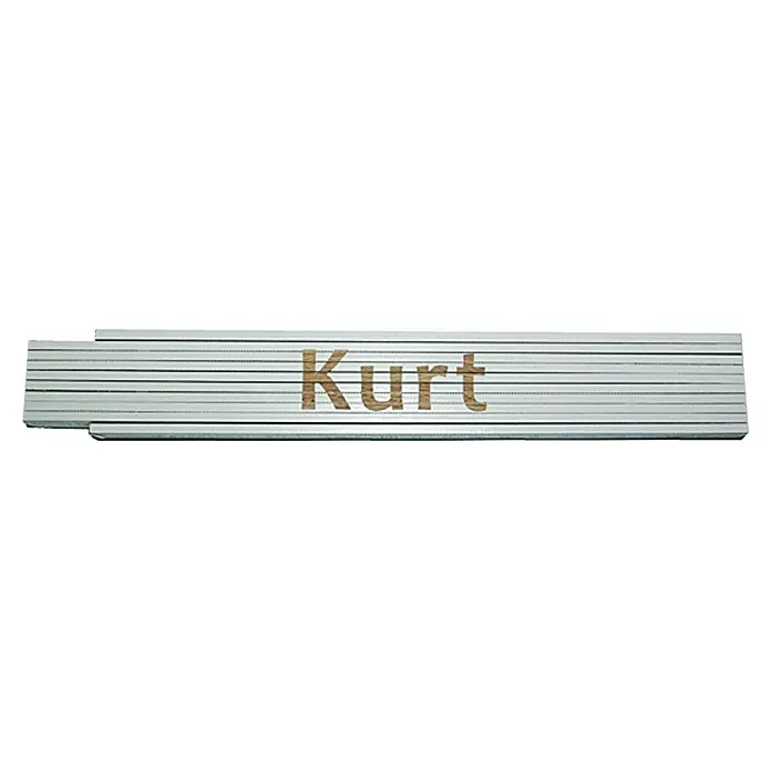 Zollstock - Aufdruck: Kurt, 2 m - Ansicht von oben