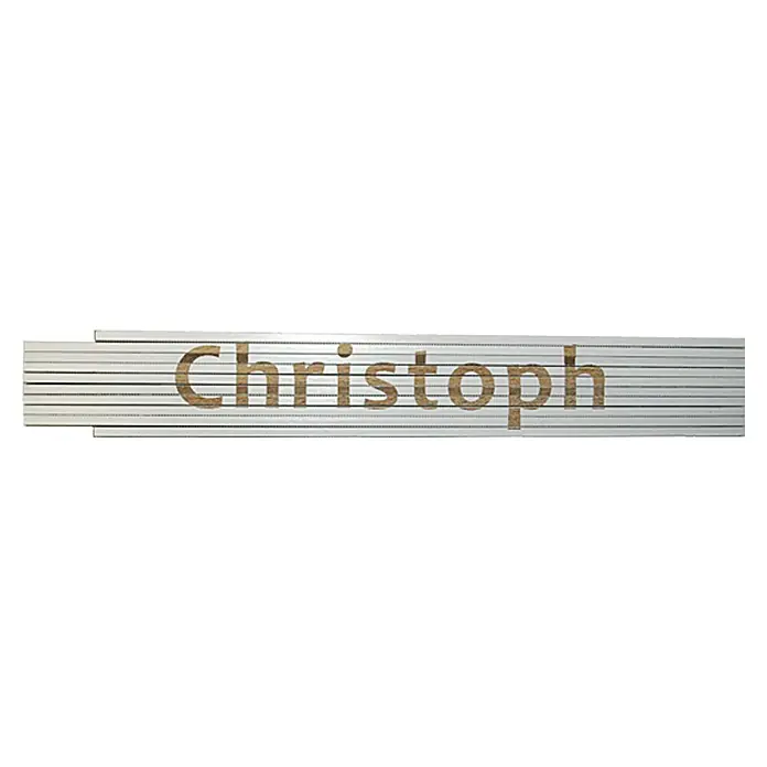 Zollstock - Aufdruck: Christoph, 2 m - Ansicht von oben