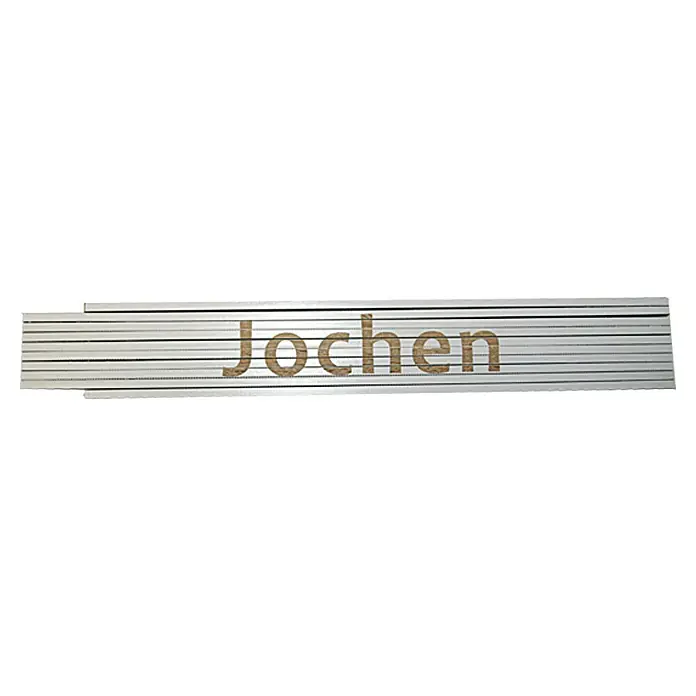 Zollstock - Aufdruck: Jochen, 2 m - Ansicht von oben
