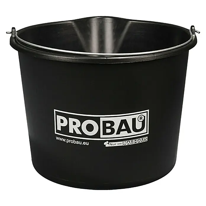 Probau Baueimer - Fassungsvermögen: 12 l, Ausguss - Vorderansicht