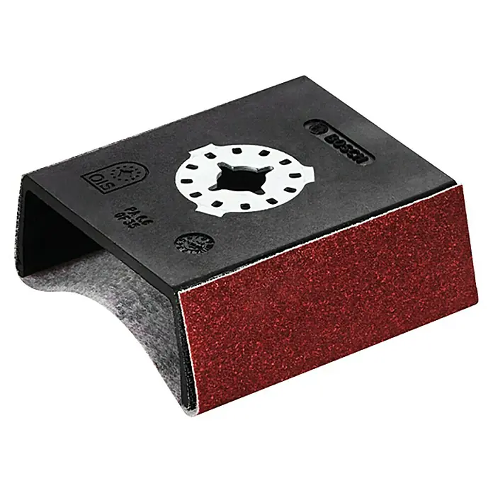 Bosch Taco lijador de perfiles AUZ 70 G - Apto para: Madera, Medidas papel abrasivo: 70 x 125 mm - Vista frontal