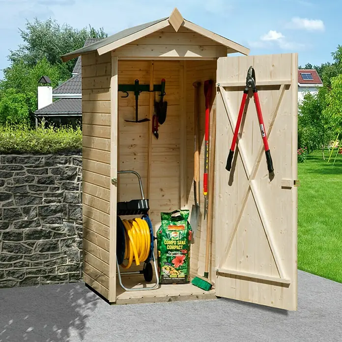 Weka Gartenschrank - L x B: 83 x 85 cm, Wandstärke: 14 mm - Vorderansicht