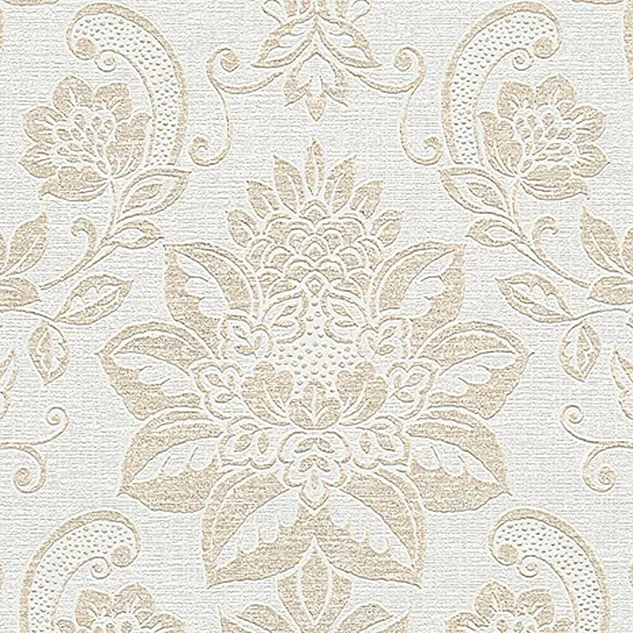 AS Creation Flis tapeta Shabby Style - Bež-krema-metalik, Ukras, 10,05 x 0,53 m - Pogled sprijeda