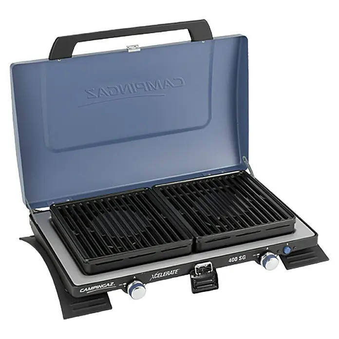 Campingaz Gaskochfeld 400 SG - 42 x 13 cm, 2 x 2.000 W - Linke Seitenansicht