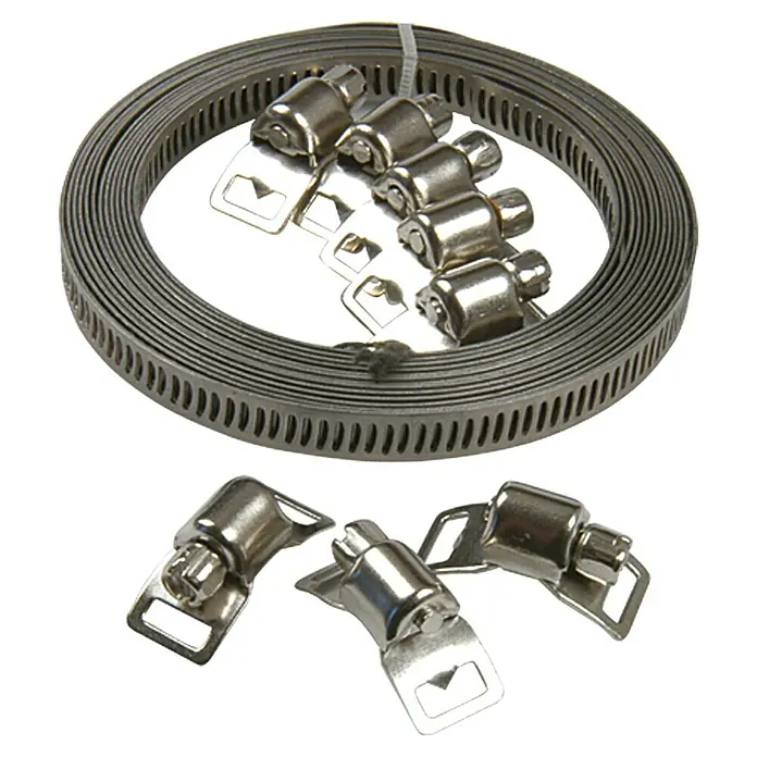 UniTEC Schlauchschellen-Band-Set - Individuell zuschneidbar, Metall - Vorderansicht