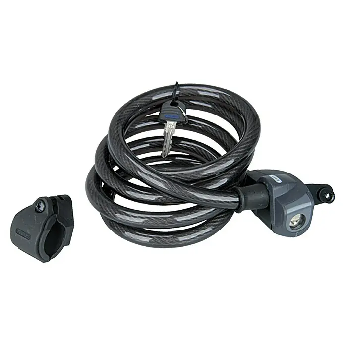 Abus Spiralkabelschloss 6700/180 - Länge: 180 cm, Durchmesser: 20 mm - Vorderansicht