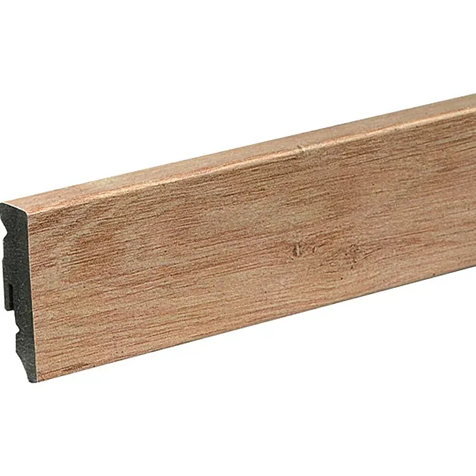 Profiles and more Sockelleiste KU51L Cognac Eiche - 2,4 m x 15 mm x 50 mm, Gerade - Linke Seitenansicht