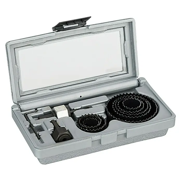 Craftomat Set kruna za rupe - 11 -dij., 22 mm - 68 mm, Čelik, Dubina reza: maks. 23 mm - Pogled sprijeda