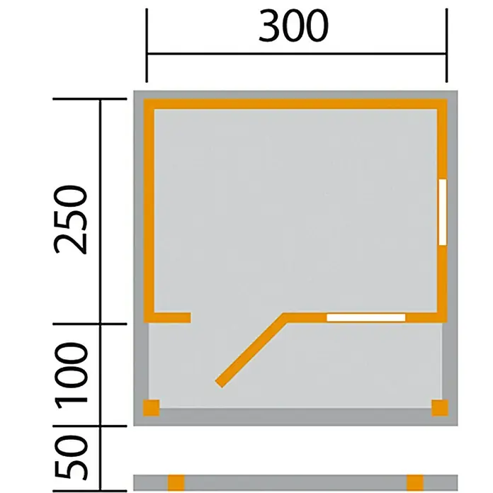Weka Gartenhaus Nature 3 - 20 mm, 10,5 m², Pultdach