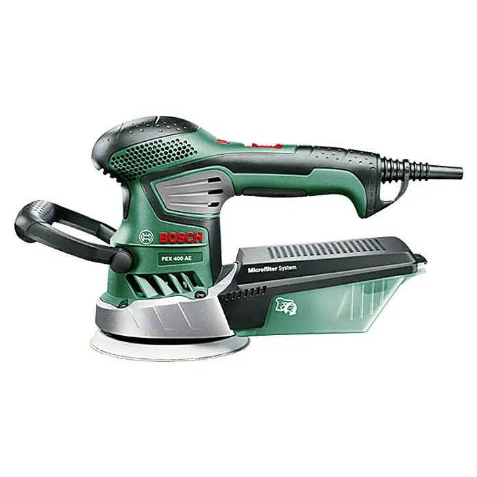 Bosch Exzenterschleifer PEX 400 AE - 350 W, Durchmesser Schleifteller: 125 mm - Linke Seitenansicht