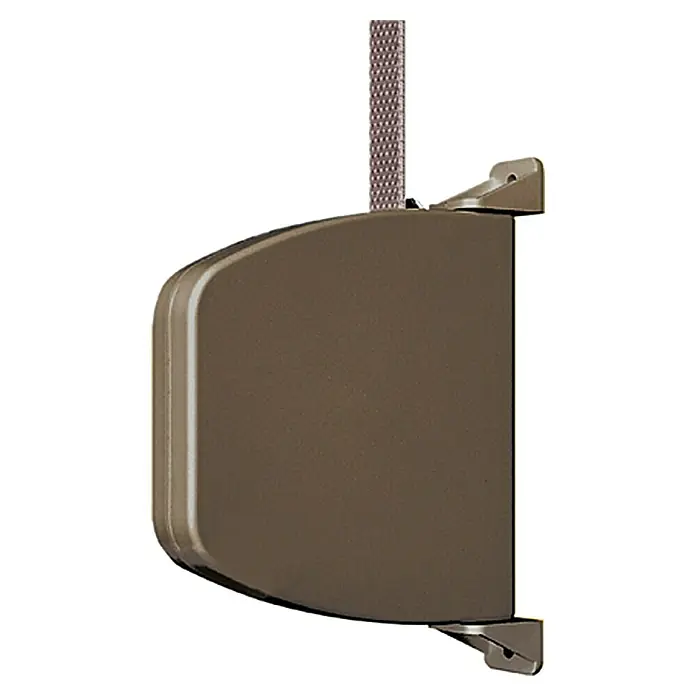 Schellenberg Aufschraubwickler Mini - L x B x H: 159 x 120 x 22 mm, Gurtbreite: 14 mm, Braun - Vorderansicht