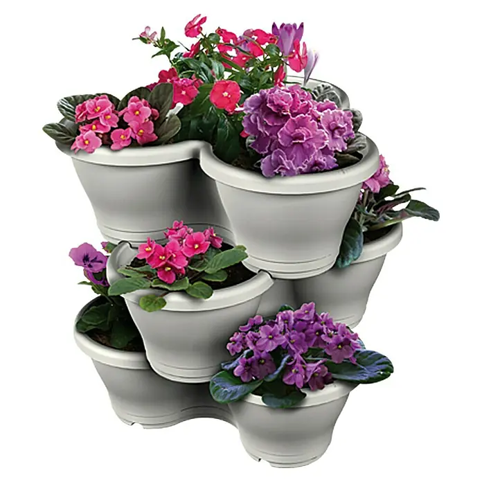 Elho Corsica Vertical Garden Plastična tegla - Vanjska dimenzija (D x Š x V): 44 x 34 x 16 cm, Plastika, Bijele boje