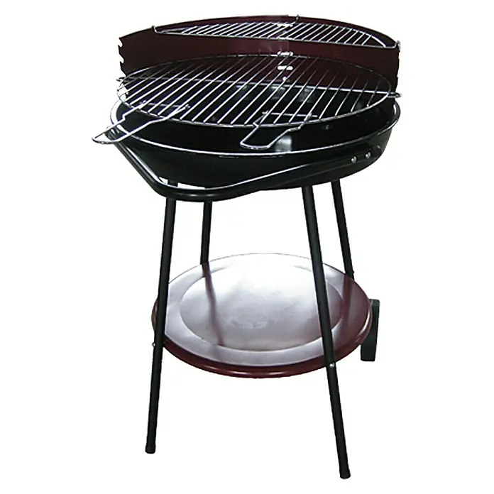 Grillstar Okrugli roštilj Arizona - Crne-srebrne boje, Dimenzija rešetke za pečenje: Ø 48,5 cm - Pogled sprijeda