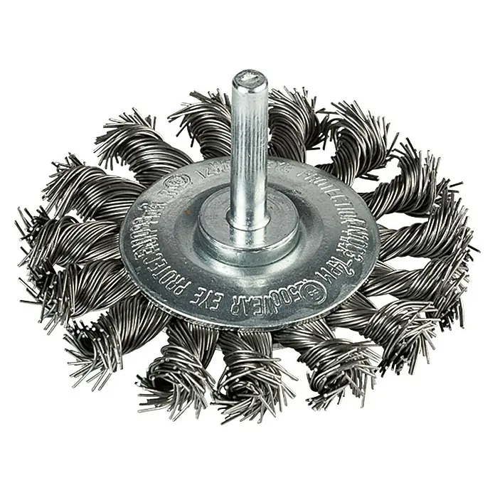 Craftomat Scheiben-Drahtbürste - Passend für: Bohrfutter, Durchmesser: 75 mm, Gezopft