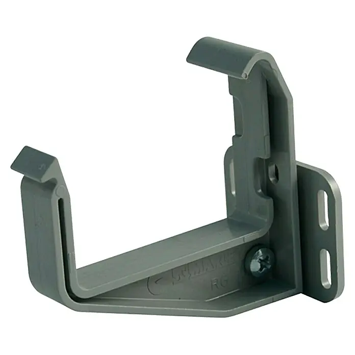 Marley Dachrinnenhalter verstellbar - Nennweite: 70 mm, 25° Verstellbar, Grau - Vorderansicht