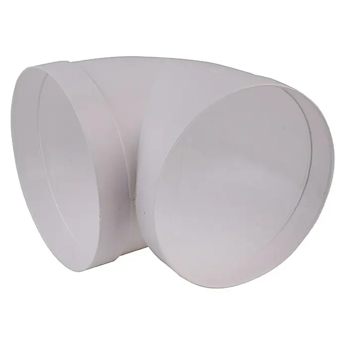Air-Circle Luk za okruglu cijev od ventilacije - Promjer: 150 mm, Kutnik: 90 ° - Pogled s desne strane