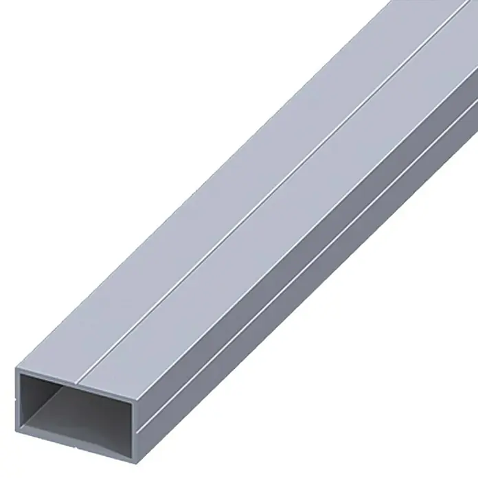 Kantoflex Rechteckrohr - 1.000 x 19,5 x 11,5 mm, Stärke: 1,5 mm, Aluminium, Blank - Linke Seitenansicht