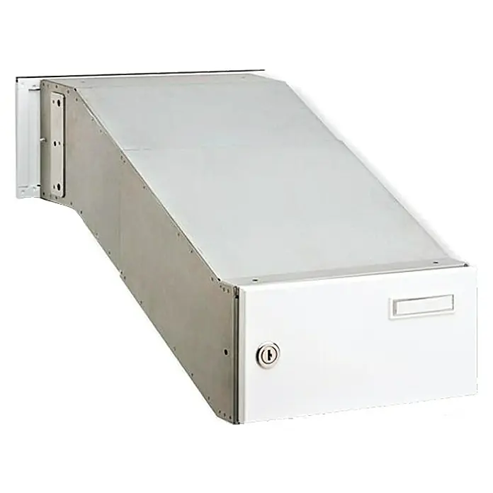 Burg-Wächter Durchwurfbriefkasten 795 für Mauerwerk - 260 x 130 mm, Verstellbar: 315 - 490 mm (Tiefe) - Vorderansicht