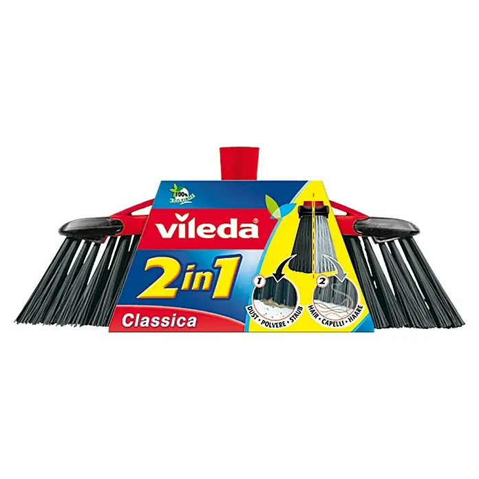 Vileda Zimmerbesen - Material Borsten: Recyceltes PET, Breite Besen: 34 cm - Vorderansicht