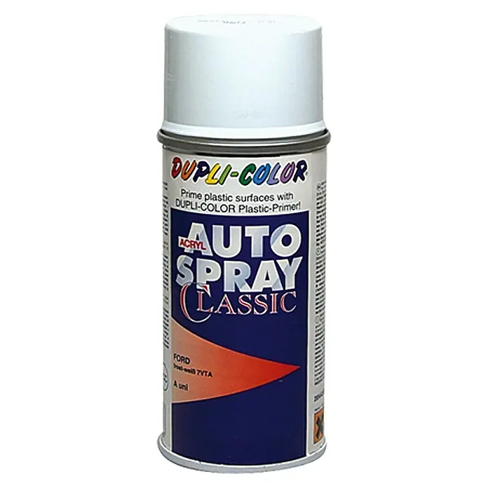 Dupli-Color Acryl-Autospray Classic - Ford, Frostweiß, 150 ml - Vorderansicht