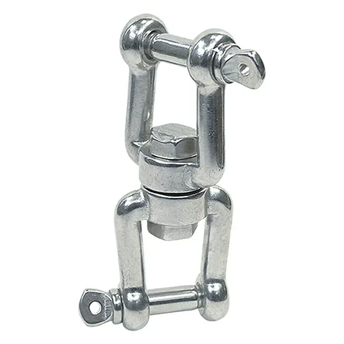 Wirbelschäkel - Bolzendurchmesser: 5 mm, Bruchlast: 600 kg, Gabel-Gabel, Edelstahl, A4