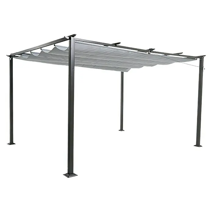 Sunfun Jakarta Paviljon sa sjenilom na namatanje XL - 300 x 400 x 230 cm, Svijetlosive boje