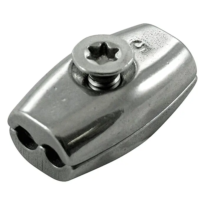 Drahtseilklemme - Für Seildurchmesser: 3 mm, Edelstahl, A4, 3 Stk., Eiform - Ansicht von oben