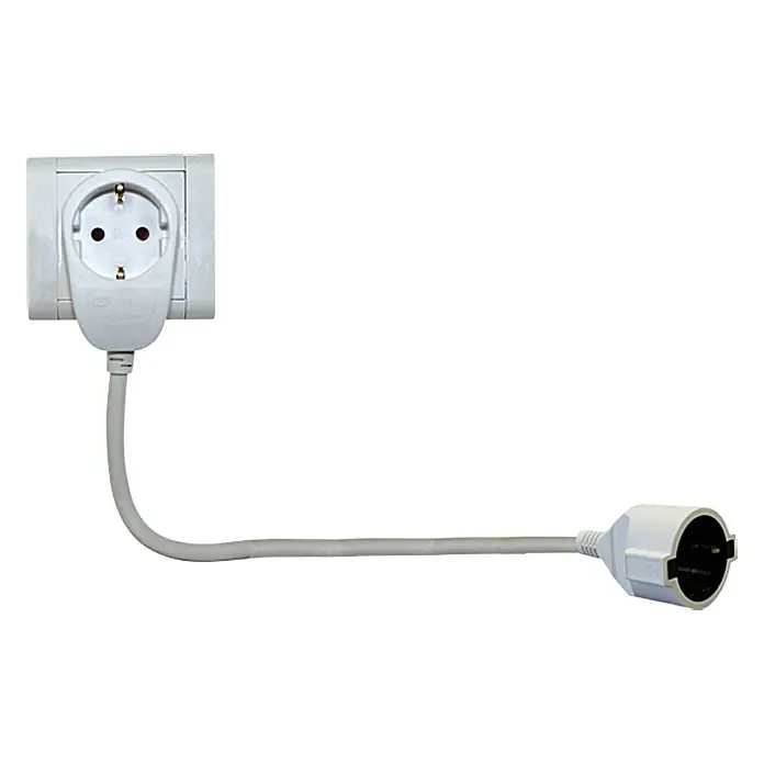 Produžni kabel Powersplit - 5 m, Bijele boje - Pogled sprijeda