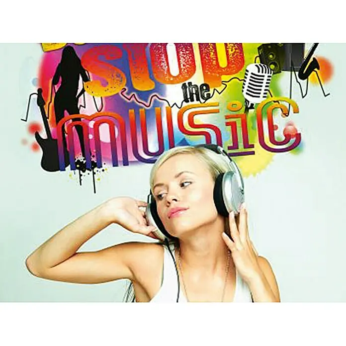 Komar Ukrasna naljepnica - Don\t stop the music', Više boja, 100 x 70 cm - Živopisni prikaz