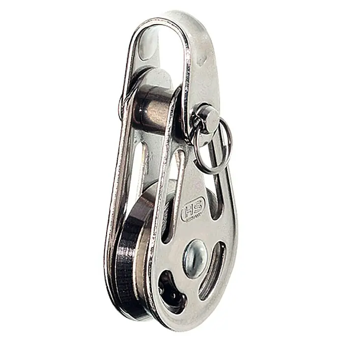 Sprenger High-Load-Block - 25 x 6 mm, 1 wiel, Met beugel, Kogellagers, Roestvrij staal - Zijaanzicht links